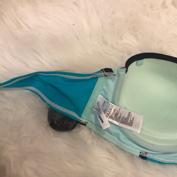 Forever 21 blue swim bandeau top size large - Picture 7 of 7